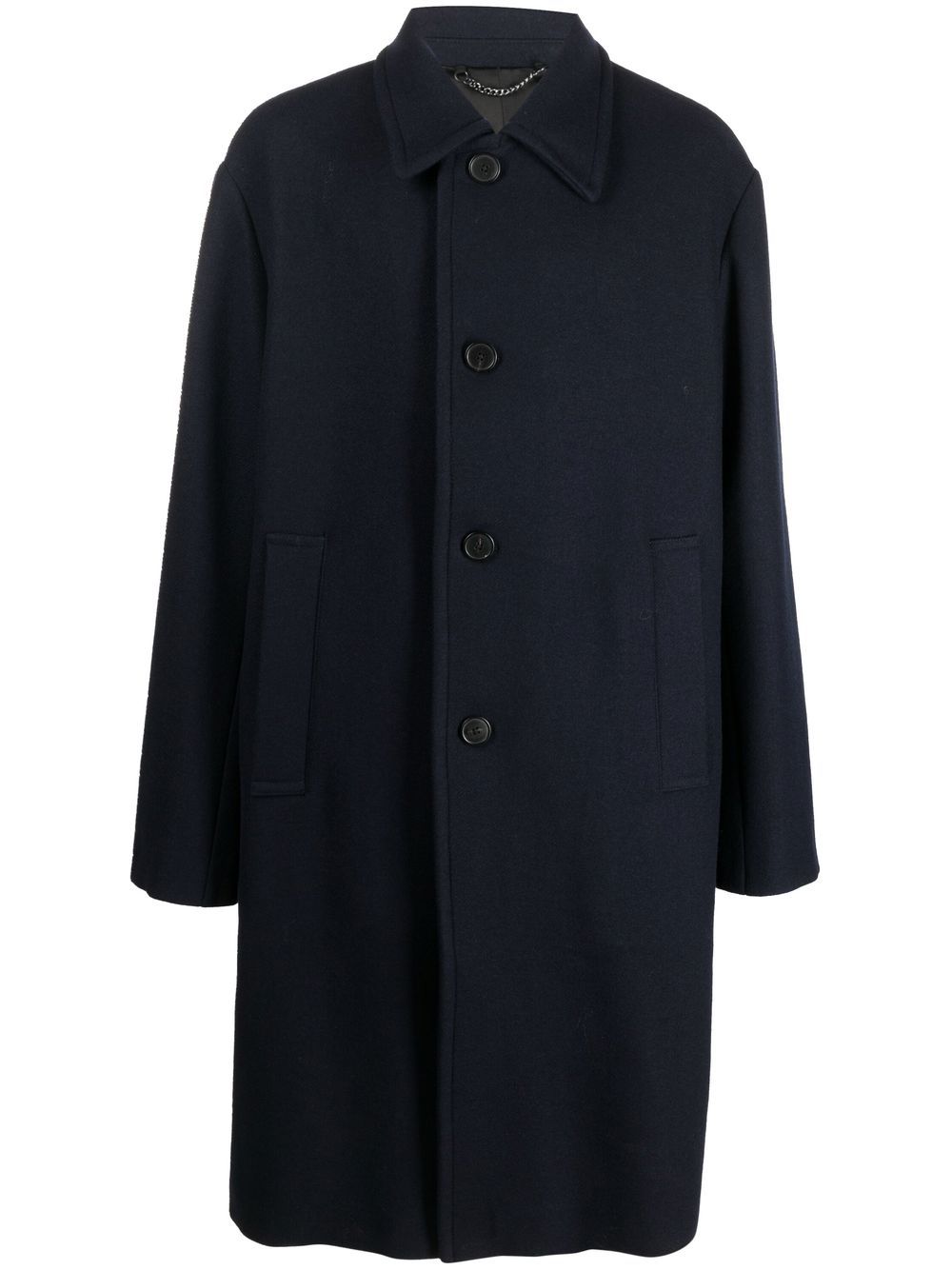 DRIES VAN NOTEN ブラック ステンカラーコート DRIES VAN NOTEN（ドリスヴァンノッテン）ステンカラーコート 黒